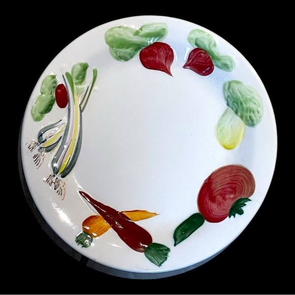 Set Of 3 Vintage Nasco Del Coronado Vegetable Motif  Salad Plates - Picture 3 of 16
